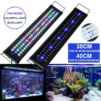 

LED Aquarium Light Full Spectrum 30cm-120cm Multi-Color for Fish Tank Freshwater Coral Plant Marine Lighting EU Plug