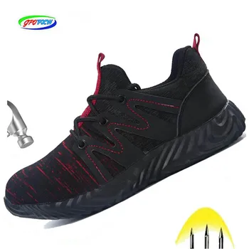 

Safety Work Shoes Boots for Men Male Steel Protection Toe Cap Anti-smashing Boots Construction Safety Work Sneakers