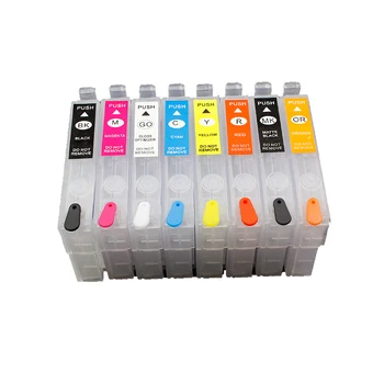 

UP NEW 1set P400 Refillable ink Cartridge compatible For Epson P400 Printer With Chip T3240 T3241 - T3249