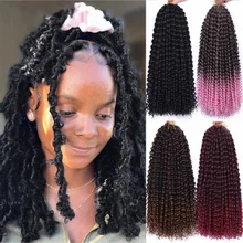 Aliexpress - Passion Twist Hair Butterfly Locs Synthetic Water Wave Afro Kinky Twist Ombre Crochet Braid Hair Extension Spring Twist 18inch