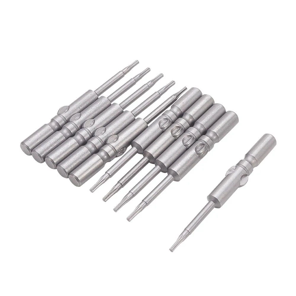 10Pcs 60mm Magnetic Torx Screwdriver Bits S2 4/5/6mm Diameter Round Shank Batch Head T5 T6 T7 T8 T9 T10 T15 T20 T25 | Инструменты