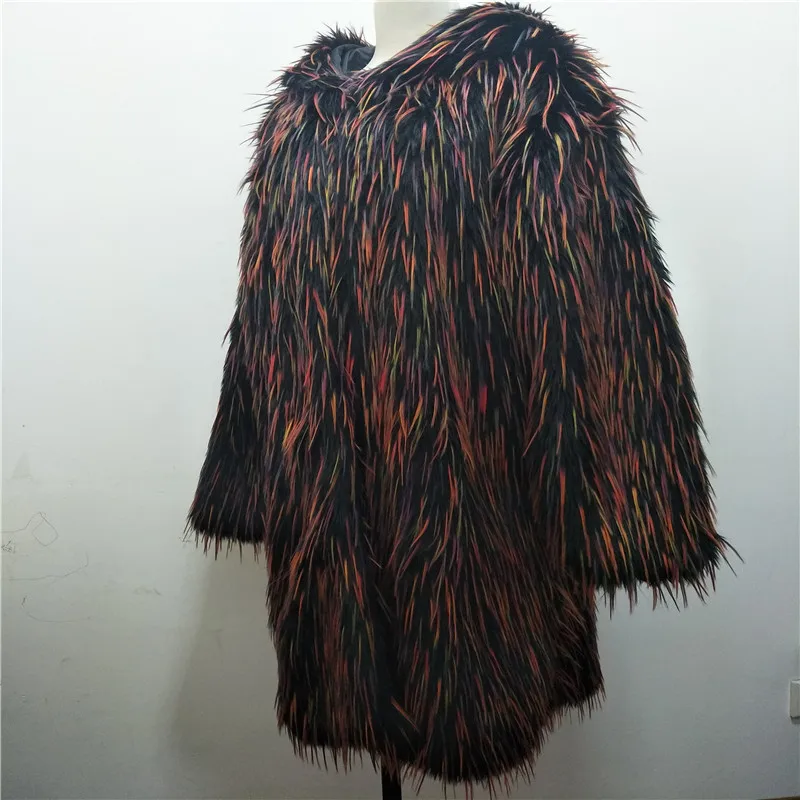 Мужская куртка из искусственного лисьего меха длинная теплая куртка из искусственной кожи с перьями павлина зимние осенние мужские пальто из искусственного меха K1128