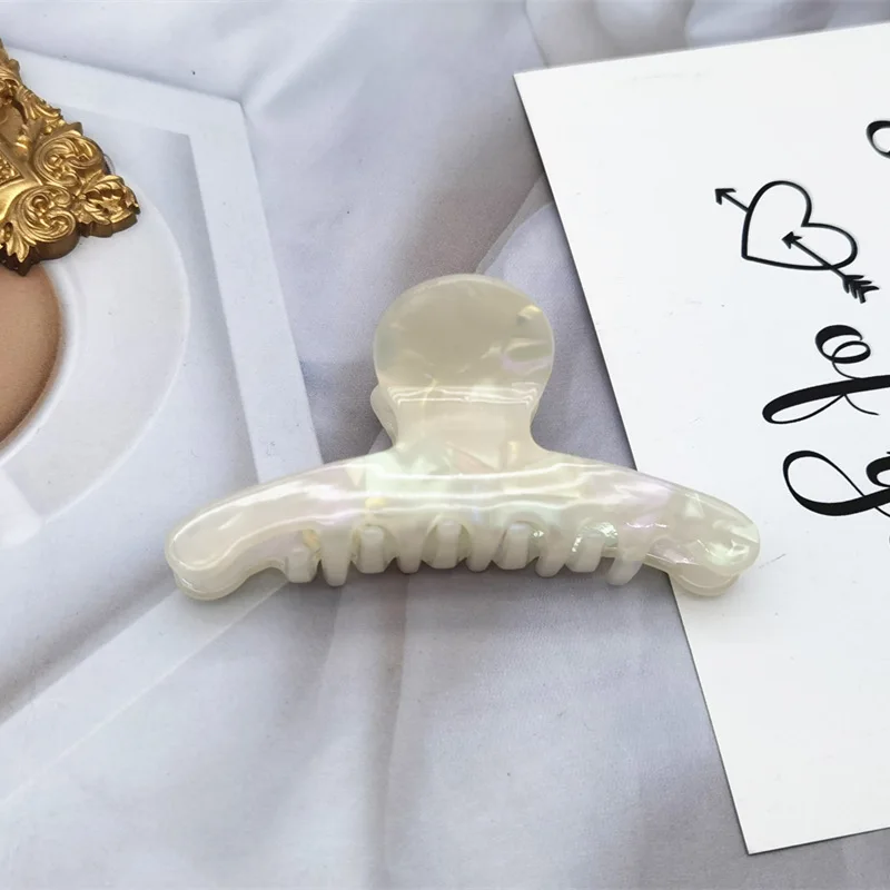 Korean Geometric Acetate Hair Claws Big Size Hair Crabs Clip 2021 Leopard Print Hair Clamps for Women Fashion Hair Accessories