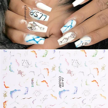 

Marble Blooming Nail Art Stickers For Nails Manicures Women Face Design Nails Adhesive Slider Decals Tape Nail Art Decoration