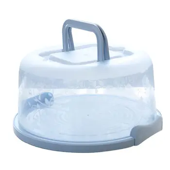 

Plastic Round Cake Box with Handle for Birthday Wedding Party Cake Storage Box Container Dessert Pastry Cover Holder Case