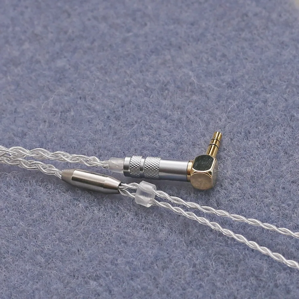 DIY наушники 3,5 мм аудио кабель 4 нити посеребренные наушники кабель ручной работы HiFi наушники DIY