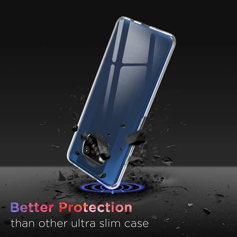 waterproof case for phone Soft Silicone Case For Xiaomi Poco X3 NFC M3 F2 Pro F1 Clear TPU Bumper Case For Poco X4 Pro X3 NFC Transparent Phone Back Cover mobile pouch for running