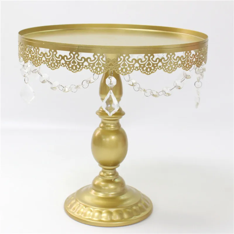 Gold 30cm height Золото цвета: белый, серебристый металлическая, для подставки для пирожных с украшением в виде кристаллов для искусственный цветок мяч Свадебный букет стойка для фруктов с плиты лоток подсвечник полки - Цвет: Gold 30cm height