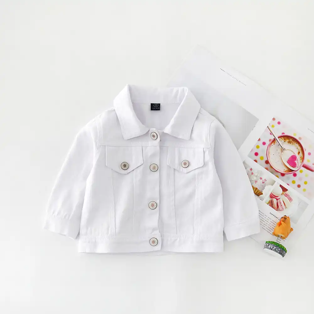 infant white jean jacket
