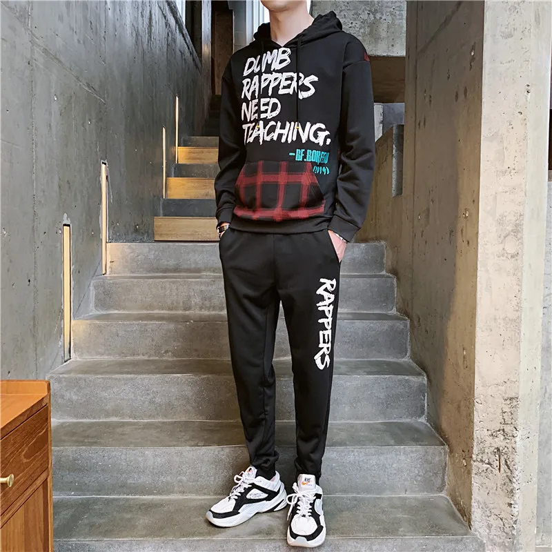 501, 75, Осенний свободный свитер для отдыха, подходит ко всему, мужской Красивый комплект Tzp. Элегантный дизайн - Цвет: black