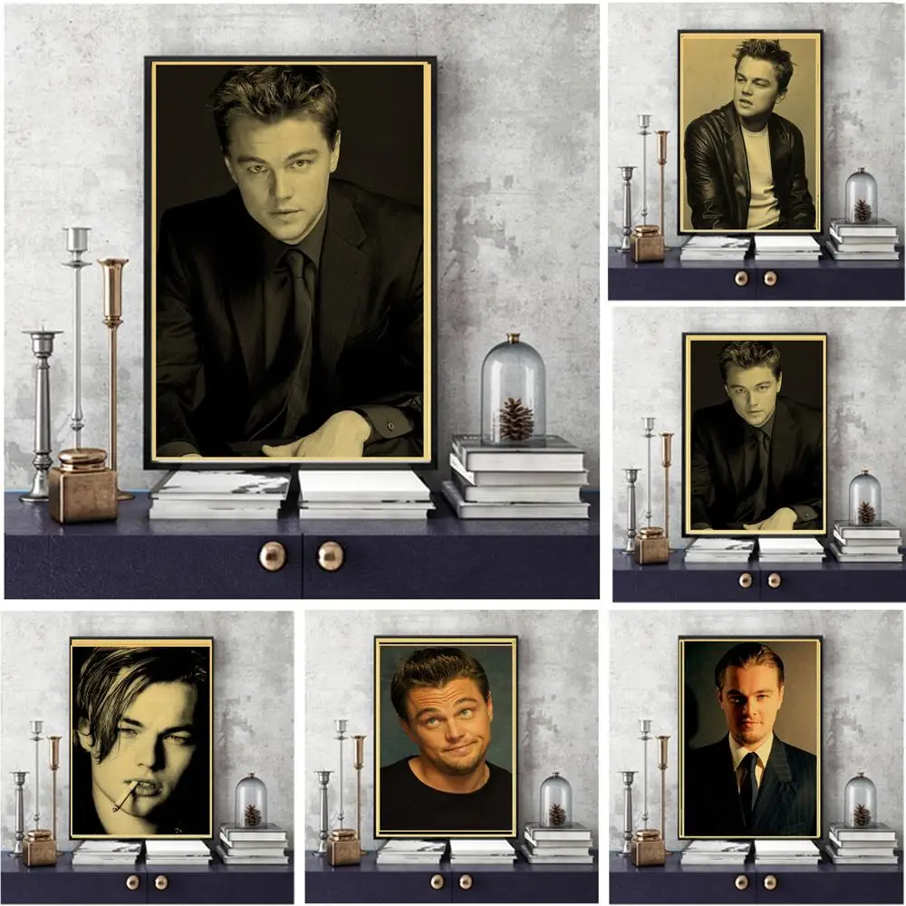 Leonardo DiCaprio плакат из крафт-бумаги ретро постер ВИНТАЖНЫЙ ПЛАКАТ настенный Декор для дома Бар Кафе индивидуальное украшение комнаты
