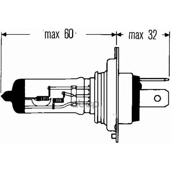 Лампа Накаливания H4 12v 60/55w P 43t Long Life HELLA арт. 8GJ002525-481