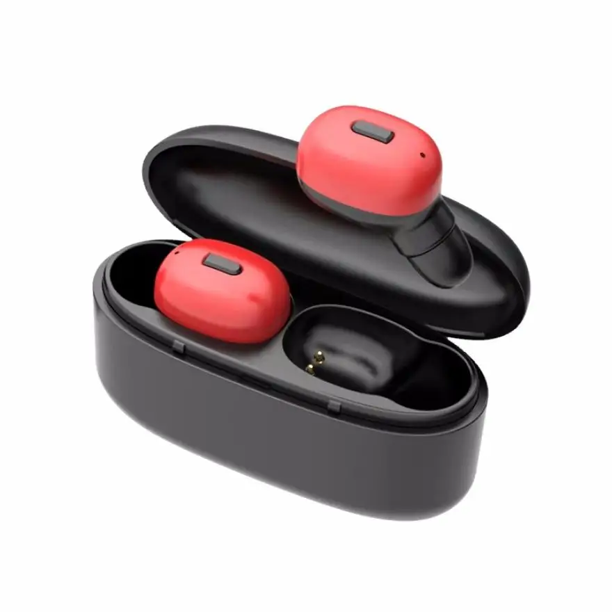 Красный K3 TWS Loseless Sound Bluetooth наушники с одним ключом многофункциональное управление срок службы Водонепроницаемая гарнитура с портативной зарядкой чехол - Цвет: Красный
