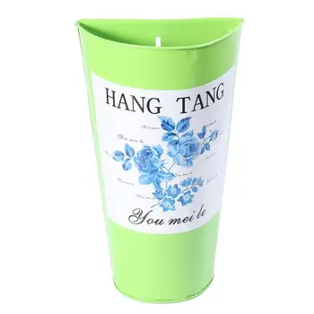 

1PC Flower Pot Plant Pot Wall Hanging Flower Bucket Creative Hanging Flower Ware Iron Art Flower Arrangement Ware For Yard Home