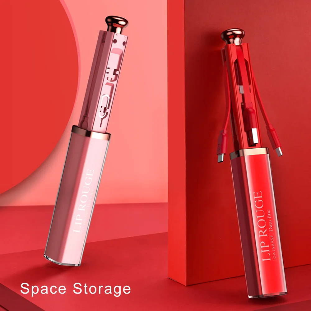 PADCOVER 3-в-1 губная помада кабель для передачи данных для Android/Apple/Тип-c usb линия модные креативные дизайн Скрытая миниатюрное зарядное устройство