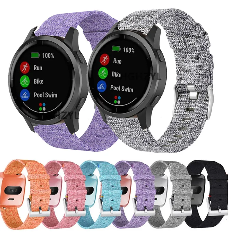 Нейлоновый холщовый ремешок для смарт-часов Garmin Vivoactive 4 3 Смарт-часы с заменой