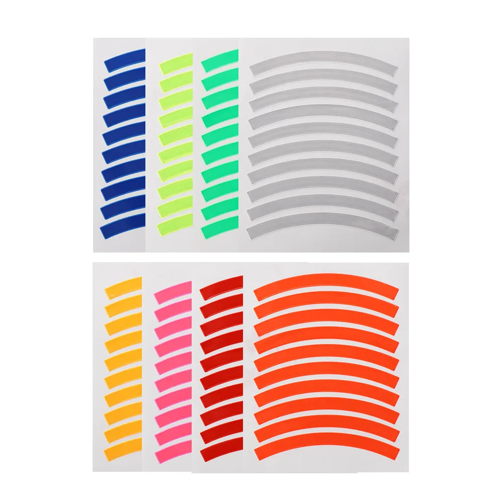 10Pcs Children's Balance Bike Reflective Sticker Wheel Decals Reflective Tire Applique Tape Safety Stickers Bicycle Accessories