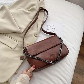 

2020 Summer Lady Shoulder Messenger Bags Female Luxury Handbags Chain Design PU Leather Crossbody Small Bags For Women