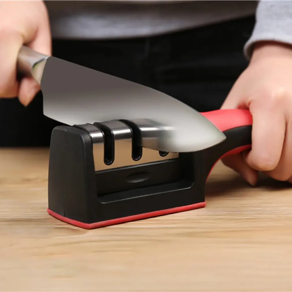 Креативный бытовой карманный нож точилка 3 ступени твердосплавный керамический точильный камень кухонный заточный инструмент