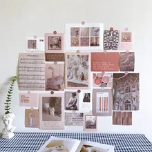 

Ins Nordic Vintage Bedroom Wall Decorative Poster Card Creative Diy Home Decor Background Wall Stickers Photo Props 20 Sheets