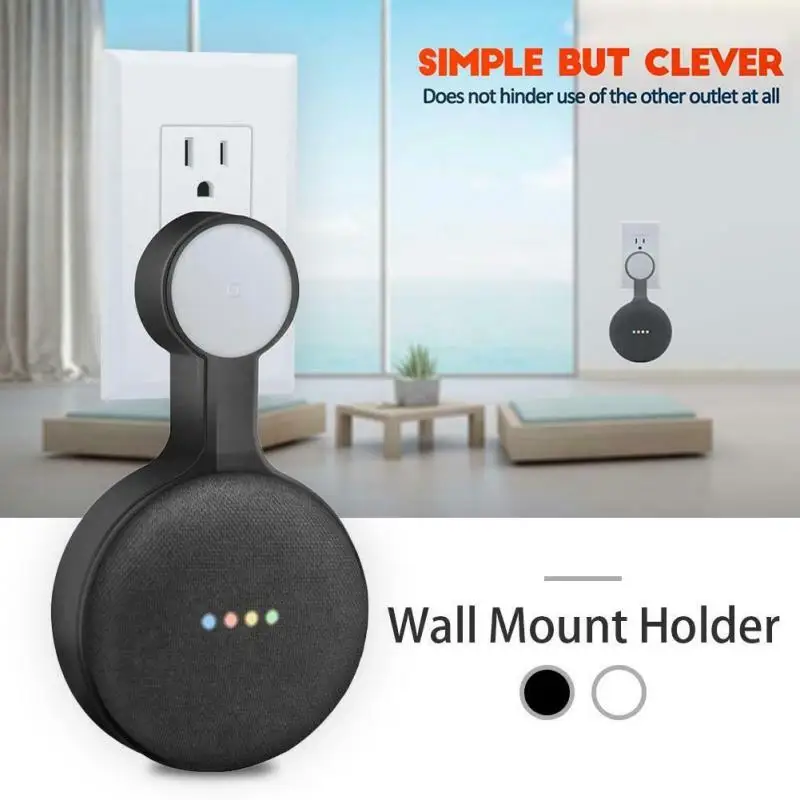 Google Outlet Wall Mount Stand Hanger Holder for Google Home Mini Voice Assistan 