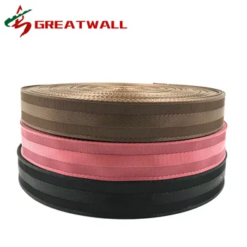 

45m High Quality Black Brown Seat Belt Webbing Cinta Poliester Nylon Knapsack Strapping Sewing Bag Belt Accessories