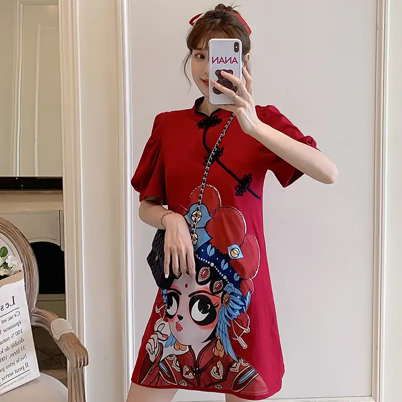 プラスサイズm 3xlファッショントレンド近代パーティーのチャイナドレスの女性の夏の半袖袍繁体字中国語服 チャイナドレス Aliexpress