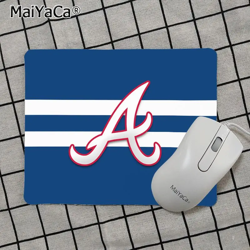 Maiya высокое качество подвеска Atlanta Braves прочный резиновый коврик для мыши коврик Лидер продаж подставка под руку мышь