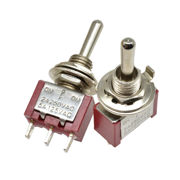 Red ON-OFF-ON 3Pin Тумблер мини-переключатели 2 Позиция 3 позиции фиксацией Выключатель MTS-102/103/202/203/302/303/402/403 на заказ на ВКЛ-ВЫКЛ-на переключающий DPDT - Цвет: Red ON-OFF-ON 3Pin