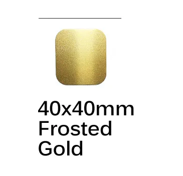40x40gold-matte 2 шт Универсальный 40x40 мм матовая металлическая пластина-диск железный лист для iphone oppo магнитный автомобильный держатель для мобильного телефона - Цвет: 40x40gold-matte