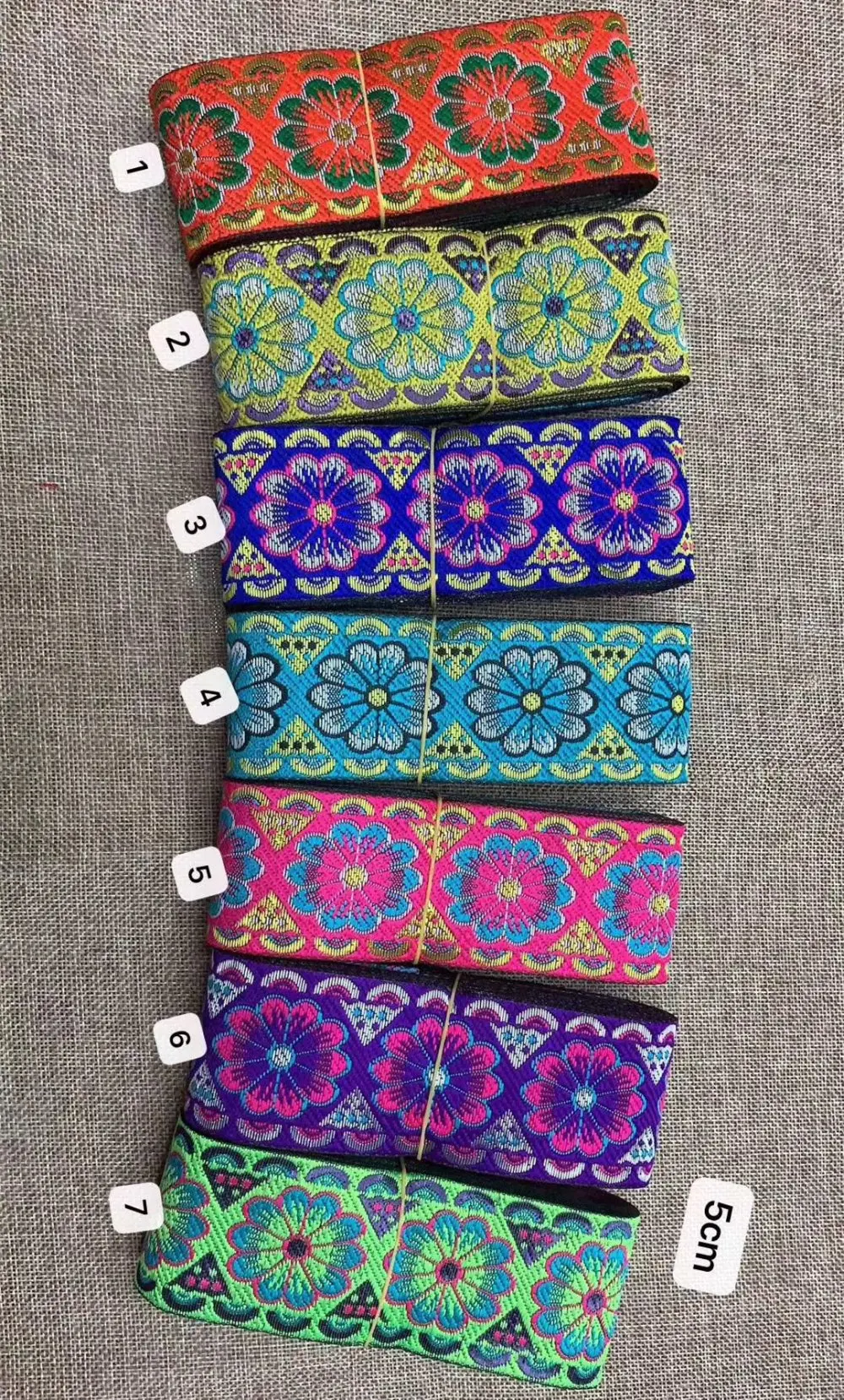 5 см Национальный стиль жаккардовые ленты, XERY191202U