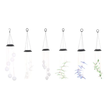 

Solar Color Changing LED Butterfly Wind Chimes Garden Hanging Light Lamp Decor