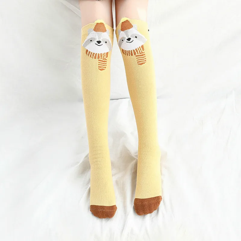 02Fox С рисунками из мультфильмов для девочек, хлопковые спортивные носки для девочек детские гольфы, детские носки для мальчиков и девочек одежда для школы; яркие Цвета носки Длинные Теплые носки в скейтерском стиле для детей - Цвет: 02Fox