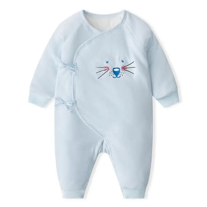 Baby Winter Clothes rompers Onesies Embroidered Jumpsuit Thicken Boy Girl Romper clothing Warm Cotton YKQ063 - Цвет: YKQ063A