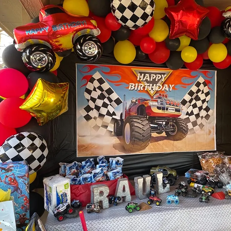 Ballons Jumbo Monster Truck 6 Pieces En Aluminium Pour Fete Prenatale Anniversaire Decoration De Fete Aliexpress