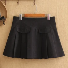 Юбка большого размера, осенняя и зимняя новая шерстяная приталенная юбка, плиссированная ультра-капля трапециевидной формы, юбка большого размера, увеличивающая рост, новинка