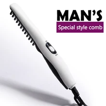 Multifunctional Hair Comb Brush Quick Beard Straightener Curling Curler Show Cap Men Beauty Hair Styling Tool FOR TR dropship