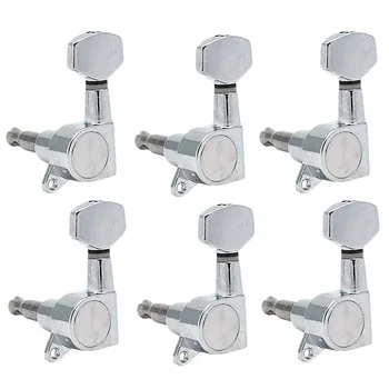 

Guitar Sealed Small Peg Tuning Pegs Tuners Machine Heads For Acoustic Electric Guitar Guitar Parts( Silver 6L )