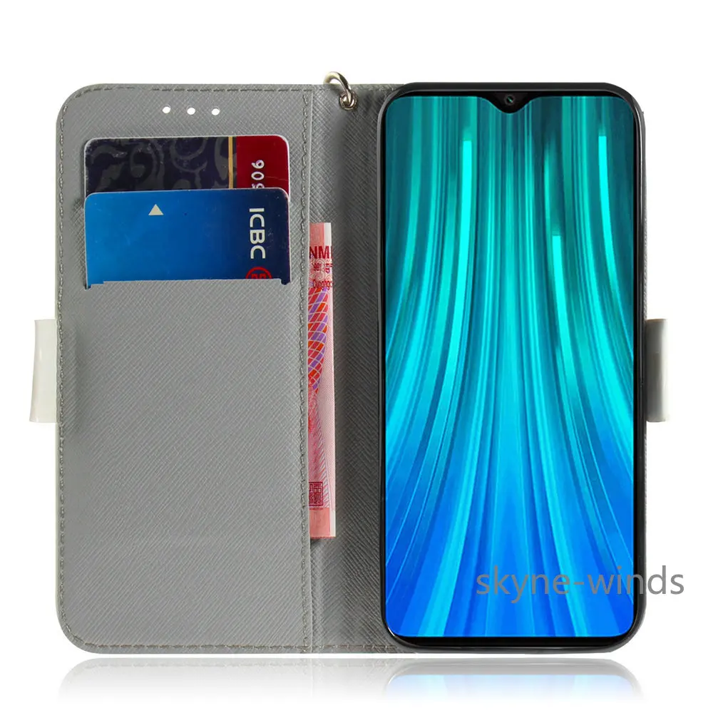 Милый 3D чехол-кошелек из искусственной кожи для Xiaomi Redmi Note 8 Pro Note8 8Pro, откидная крышка 360, защитный чехол для Redmi Note 8 Pro, чехол