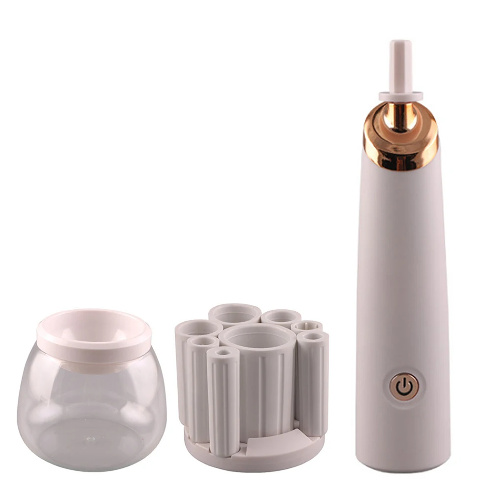 

Cleaning Scrubber Rotation Travel Home With Rubber Collars Makeup Brush Cleaner Dryer Cosmetic Automatic Portable Washing Tool