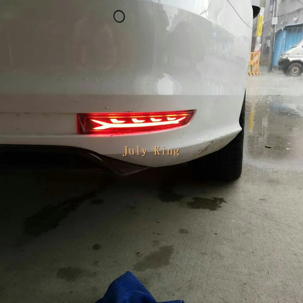 July King светодиодный тормозной фонарь чехол для фары для Volkswagen Jetta Sagitar-18, стоп-сигнал+ стример поворотники+ Ночной свет для бега