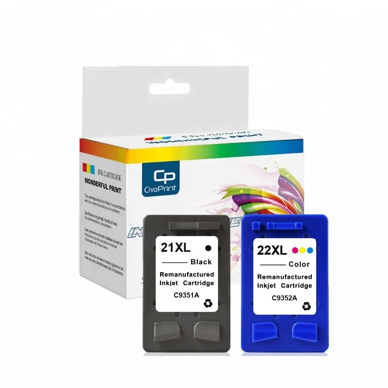 Чернильный картридж Civoprint совместимый с hp 21 22 hp21 hp22 Deskjet F2180 F2200 F2280 F4180 F300 F380 380 D2300 |