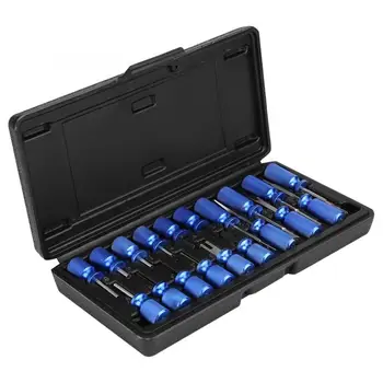 

19 Pcs Hand Tool Set Car Universal Electrical Terminal Block Release Connector Removal Tool Kit Drill Bit Set