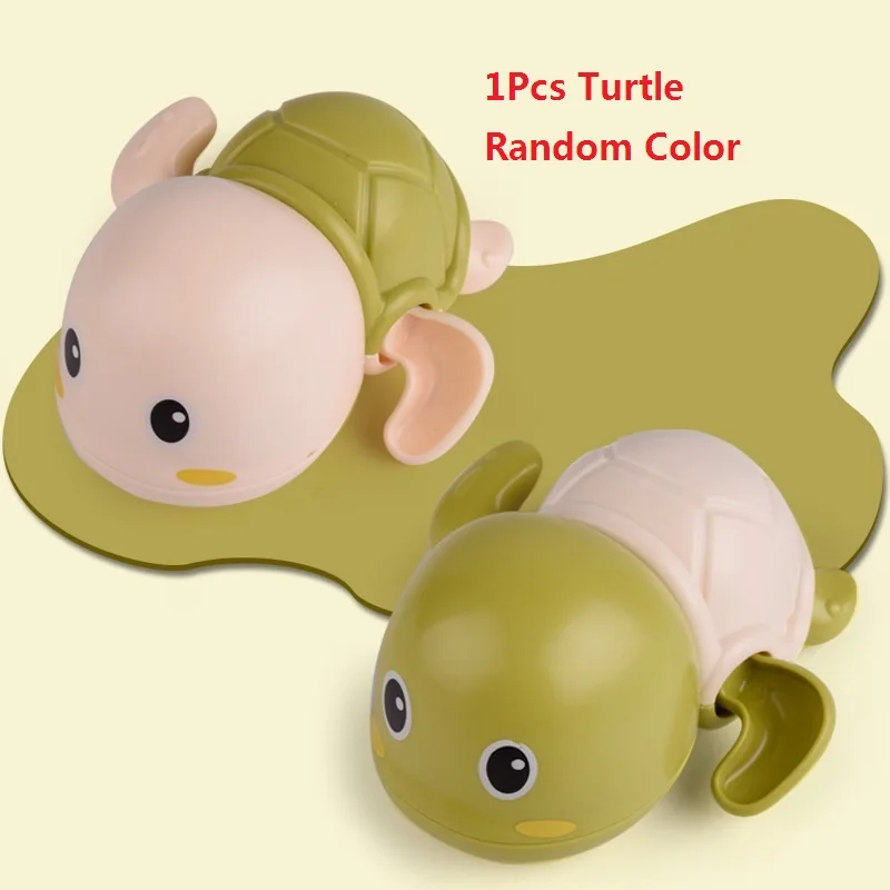 Cute Cartoon Animal Tortoise Classic Baby Water Toy Infant Swim Turtle Wound-up Chain Clockwork Kids Beach Bath Toys Baby Toy 8