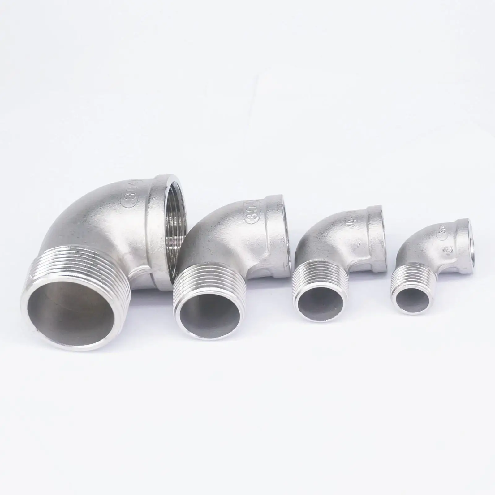 

1/4" 3/8" 1/2" 3/4" 1" 2" BSP Female to Male 304 Stainless Steel 90 Degree Elbow Connector Pipe Fitting