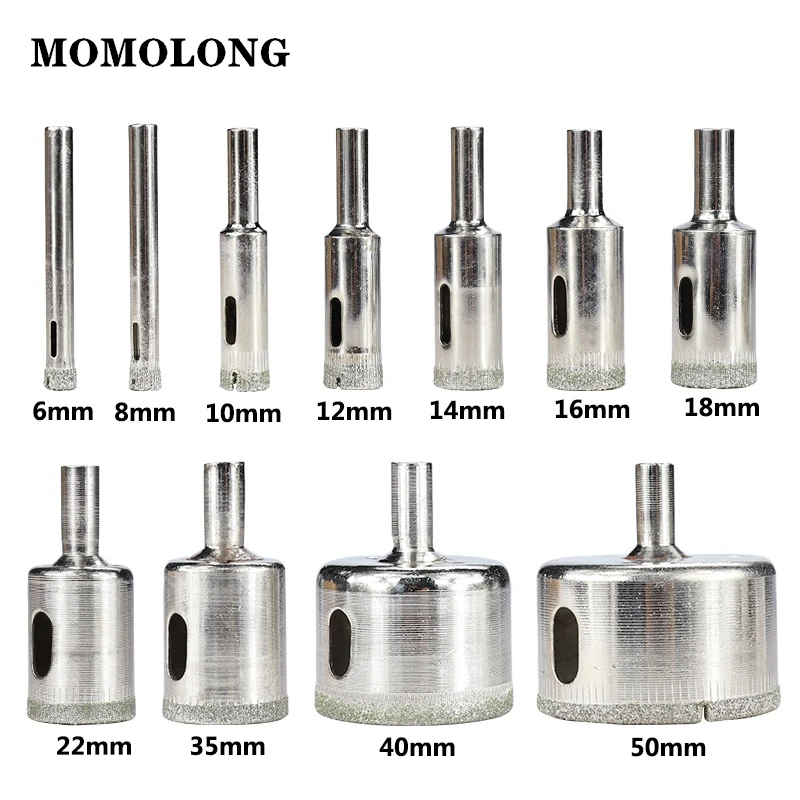 Free Shipping 3-60mm Diamond Coated Drill Bit for Tile Marble Glass Ceramic Diamond Core Bit Hole Saw Drill
