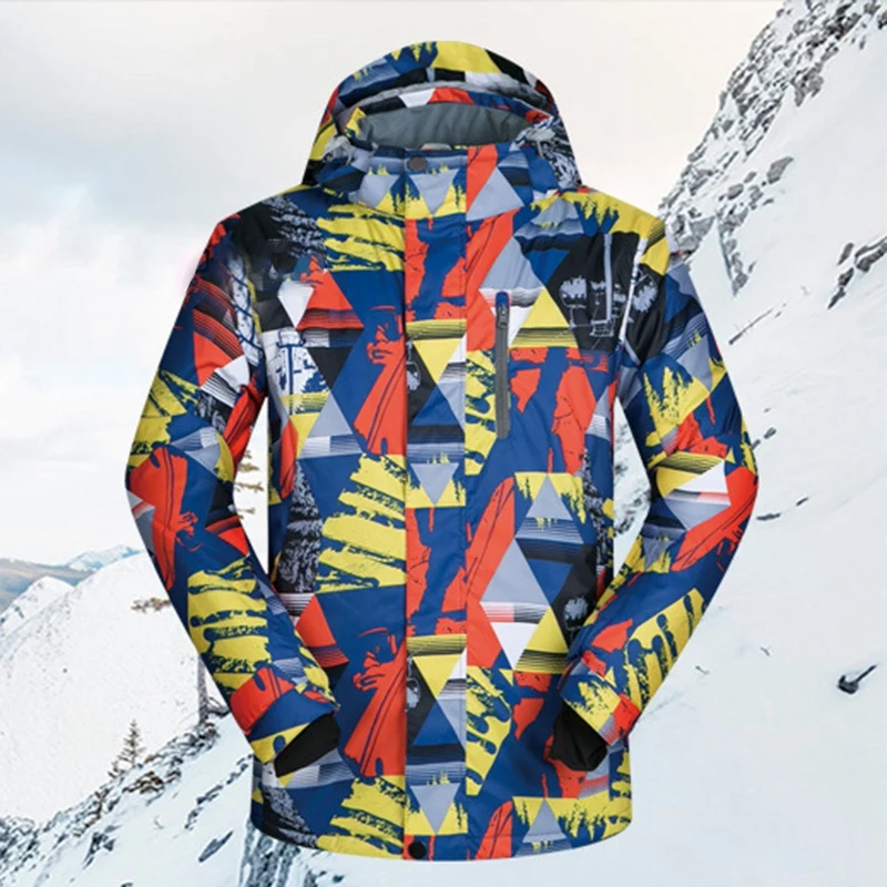 MUTUSNOW Men's Waterproof Ski Jacket Warm Windproof Breathable Snow Jackets Snowboard Coat