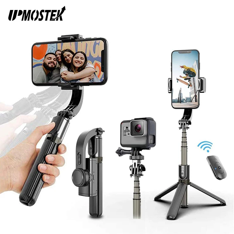 UPMOSTEK del cardán estabilizador para teléfono equilibrio automático trípode/palo Selfie con control remoto Bluetooth para Smartphone cámara Gopro
