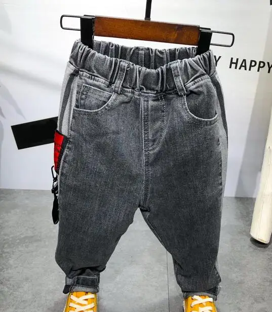 jeans Комплекты для мальчиков Одежда для мальчиков на весну и осень камуфляжная куртка из искусственной кожи+ футболка+ джинсы, спортивный комплект из 3 предметов для мальчиков, Детский костюм на 2-6 лет - Цвет: jeans