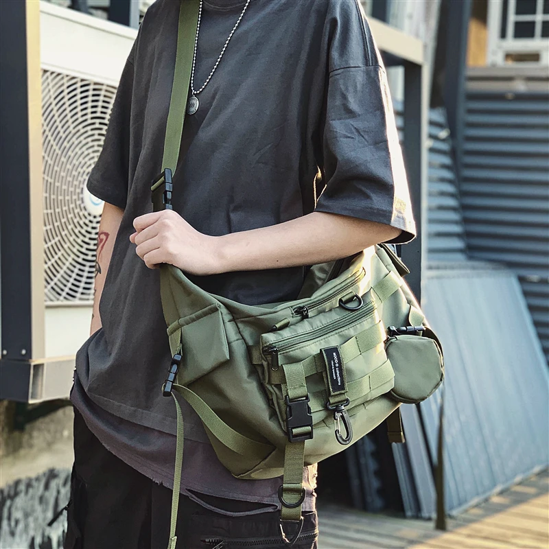 Fashion Brand Bags Couple Messenger Bag Ins Tooling Functional Style  Shoulder Bag Japanese Street Large-capacity Sports Bag